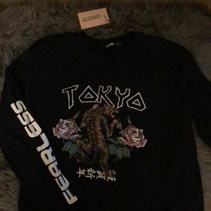 Tokyo Graphic Long Sleeve Oversized T Shirt